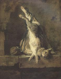 Jean Baptiste Simeon Chardin Dead Rabbit with Hunting Gear (mk05) France oil painting art
